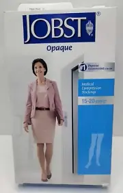 JOBST Women's Opaque Thigh High Dot 15-20 mmHg Closed Toe - Black