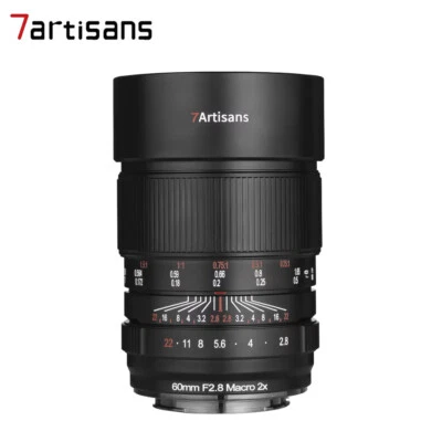 7artisans 60mm F2.8 Macro 2X Full Frame Prime Lens for Sony Canon Nikon Cameras