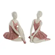 Decorative Figure Dkd Home Decor Romantic Ballet Dancer 16 x 11 x 17 Cm 2 Units