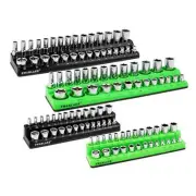 Magnetic Socket Organizer Set, 4PCS Socket Holder Set Includes 1/4", 3/8"