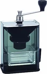 HARIO MXR-2TB Hand Grinding Coffee Grinder, Clear Coffee Grinder, Black