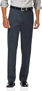 [Haggar] Men's Big-Tall Premium No Iron Classic Fit Expandable Waist Plain Front