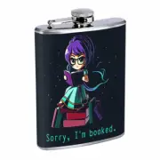 Book Princess Em1 Flask 8oz Stainless Steel Hip Drinking Whiskey