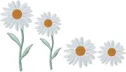[ORFOFE] 4Pcs Flower Embroidery Patches Durable Sew Appliques for Clothing Floral Design Easy Application for DIY Fashion Projects