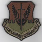 USAF AIR FORCE AIR COMBAT COMMAND ACC CREST HOOK & LOOP OCP EMBROIDERED PATCH