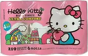 Hello Kitty Ultra Comfort Bath Tissue, 219 Sheets per Roll, 6 Rolls, 4-Ply