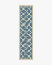 75' x 305' | Machine Washable Runner Rug | Kid & Pet Friendly | Indoor Rug | Blake Blue Rug | Ruggable