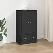 Dining Storage Highboard Black 60x35.5x103.5 cm Engineered Wood