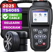Autel MaxiTPMS TS408S, 2025 TPMS Relearn Tool Updated of TS401 TS408, OBD II Programming Scanner, OEM Sensor(315 433Mhz) Relearn, Activation, Reset, Read Clear DTCs, Smae as TS501 PRO TS508WIFI TS601