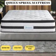 Spring Mattress Queen Size Bed Pocket Egg Crate Memory Foam Medium Firm 35CM New