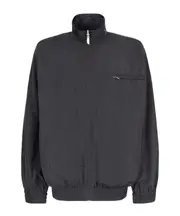 GCDS All-Over Logo Printed Zip-Up Reversible Jacket 48 Black