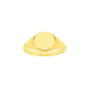 9ct Gold Plain Round Signet Ring