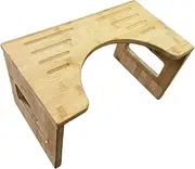 Bamboo Wood Toilet Step Stool - Foldable Wooden Squatting Potty Stool for Adults & Kids, Non-Slip & Portable Foot Pooping Steps for Toilet Healthy Posture