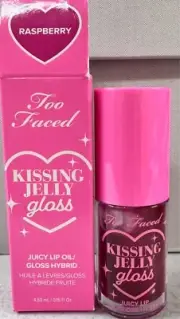Too Faced Kissing Jelly Lip Oil Gloss, 0.15 fl.oz., Raspberry