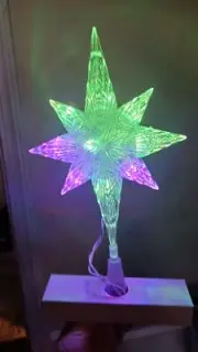 XMAS Tree topper Amazing Vivid Color Changing LED Light lamp NEW OLD STOCK MIB