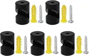 Create idea 5 Sets Black Wire Decentralizer with Screws Expansion Tube Wall Ceiling Cable Decentralizer V Hook Fixture Cord Plastic Clip for Lamps Chandeliers