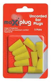 Maxisafe HEU669 - MaxiPlug Uncorded Earplugs - 5 Pairs