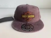 Harley-Davidson Cap Hat Bar & Shield Washed Fitted 97777-23VM Brown Sz 7 1/2 NEW