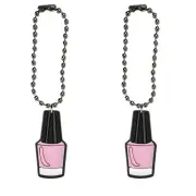 Nail Polish Tumbler Chain Cup Mug Bottle Drink Coffee Tea Unique Set of 2