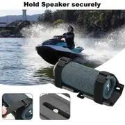 Portable Speaker Mount for Jet Ski, Snowmobile, Boat - Heavy Duty Metal Speaker Bracket Holder Black