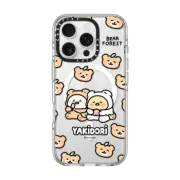 iPhone 16 Pro Clear Case MagSafe Compatible bear forest yakidori