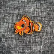 CLOWN FISH NEMO Small Sized Fully Embroidered Aquatic Patch Badge Motif Iron-On