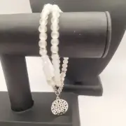 NWT The Limited White Beaded Elastic Bracelets