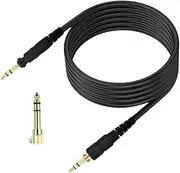 Replacement Headphone Cord for DJ1200 Headsets 3.5mm to 6.35mm Cord for Music Lovers and Professional