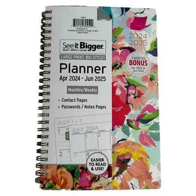 See It Bigger Plan-Ahead 2 Year Monthly Medium Planner (April 2024-Jun 2025)