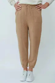 MerinoSnug Merino Wool Jogger Pants – 100% Merino Wool, Black / XS