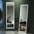 LED Full Length Floor Mirror Free Standing Wall Hanging Hallway Dressing Mirror