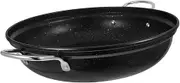 ASAKKURA Cooking Pot Stainless Steel Wok with Double Handles Home Cooking Pan for Hot Pot and Seafood Easy to Clean Kitchen Cookware