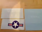 Tonka Jeep Air Force water slide decal set