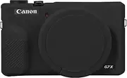 [Canboc] Case for Canon PowerShot G7X Mark III Digital Camera, G7X Mark III Soft Silicone Cover with Detachable Lens Cover, Black (Case Only)