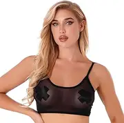 [GRRKDFQ] Women Lingerie Transparent Mesh Bralette Camisole Lingerie