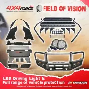 4X4FORCE Armor Bullbar Skid Plate LOOP lights Side Steps for Toyota Hilux Revo
