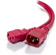Alogic IEC C13 to IEC C14 Computer Power Extension Cord, 1.5 Meter, Red