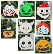 Nightmare Before Christmas Ornament 8 Piece Set ~BRAND NEW~ Oogie Boogie