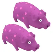 2x Paws & Claws 21cm Oinky Pig Latex Cat/Dog Interactive Chew Toys Assorted