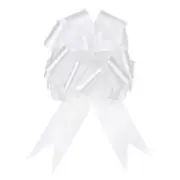 10pcs 5 Inch Large Pull Bow Big Gift Wrapping Ribbon White for Christmas Bow
