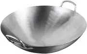 Stainless Steel Frying Pan for Gas Without Coating Round Bottom Frying Pan