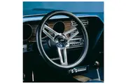 Grant 14-1/2" Classic 5 Steering Wheel Chrome 3 Spoke, Leather Grained Vinyl Grip. 2-3/4" Dish