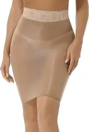 [GRRKDFQ] Women's Erotic Costumes Semi See-Through Sexy Skirts Lace Patchwork High Waist Bodycon