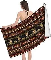 JBYJBX Bear Print Beach Towel Quick Dry Sandproof Microfiber Beach Bath Towel for Travel Pool Camping