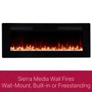 Dimplex Sierra 72 Optiflame Media Wall Fireplace 72"/183cm Glass Electric Fire