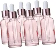 VICASKY 6Pcs Mini Dropper Bottles Multi Use Glass Essential Oil Containers Leak Travel Bottles with Dropper for Easy Dispensing for Oils and Liquids