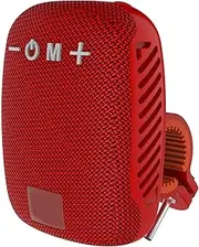 Portable Bluetooth Speaker for Bike, Waterproof Speaker, Dual Pairing Mini Outdoor Speaker with FM Radio, for Cycling Hiking (Red)