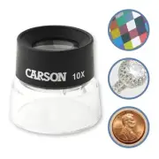 Carson LumiLoupe 10X Power Stand Magnifier (LL-10) - Pre-focused dual lens loupe