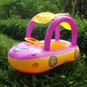 [JB] Covered Childrens Swimming Seat Ring Inflatable Boat With Speaker Swimming