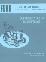 FORD 34 Inch 70 75 Tracto Rotary Mower Operators Manual